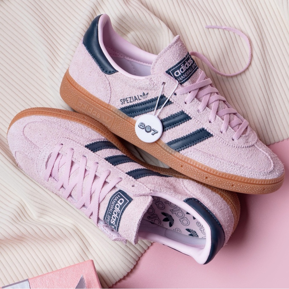 adidas Womens Pink and Navy Spezial Sneakers